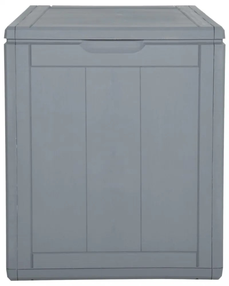 szürke PP fa hatású kerti tároló doboz 90 L