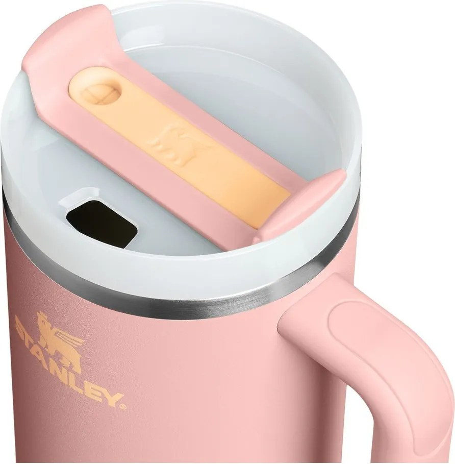 Barackszínű rozsdamentes acél termosz szívószállal 1,18 l Quencher H2.O FlowState™ Tumbler Peach Rose – Stanley