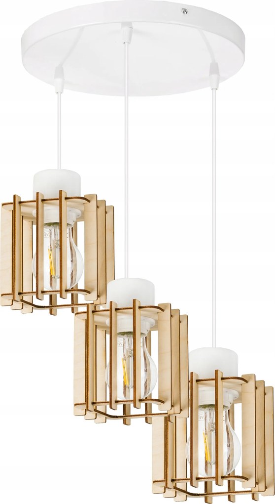 Függő Lámpa túlnyúló csillár mennyezet Fa Kocka 3