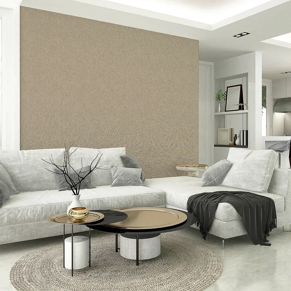 Arthouse Signature 1 Luxury Plain bézs-pezsgő szövet hatású texturált vlies tapéta – 299306