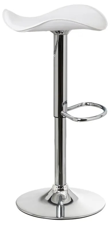 Fehér kárpitozott állítható magasságú bárszék szett 2 db-os (ülésmagasság 73 cm) – Casa Selección