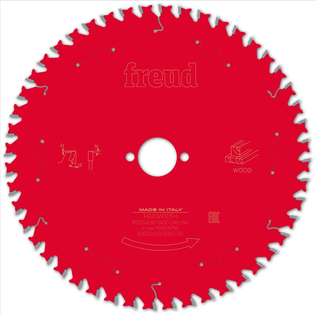 Freud Fa rétegelt lemez fűrész 235x30x48Z keresztirányú vágás