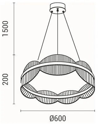 LED Csillár zsinóron FIRENZE LED/60W/230V 3000K
