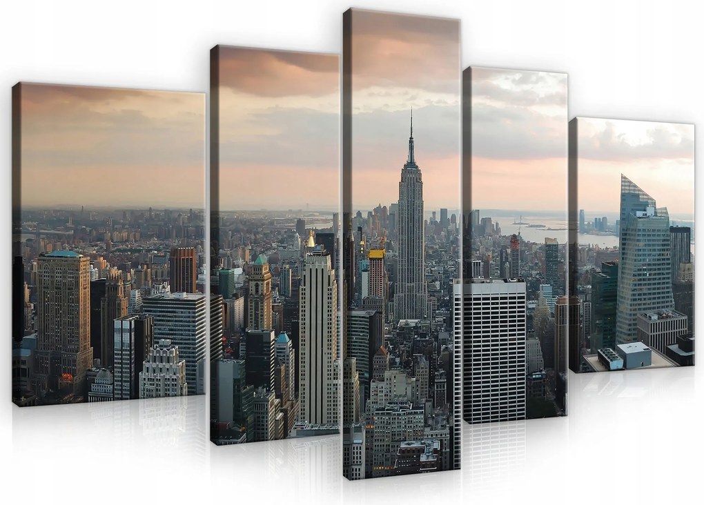 Vászonkép Falra New York Város Hálószoba 5 Részes 170x100
