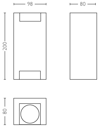 Philips 17339/48/PN - Kültéri fali lámpa MYGARDEN TROWEL 2xGU10/5W
