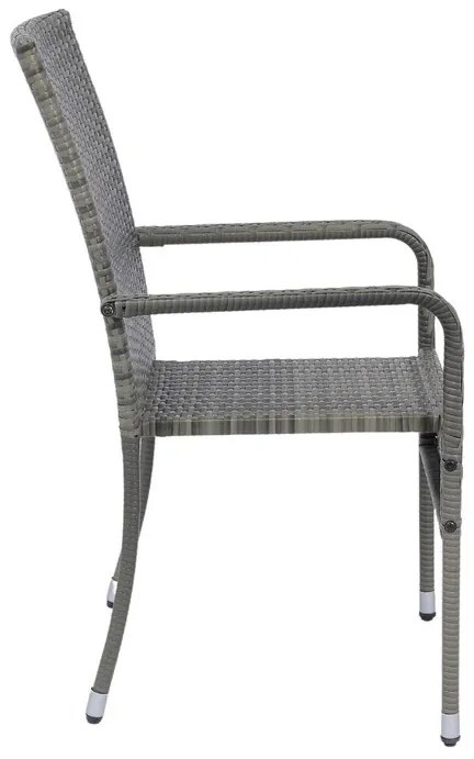 Juskys Yoro rattan székek 2 darabos - szürke