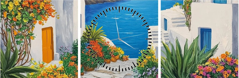 Kép - Görög sikátor (órával) (90x30 cm)