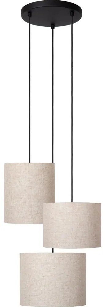 Lucide 45409/13/38 - Csillár zsinóron MAYA 3xE27/40W/230V krémes