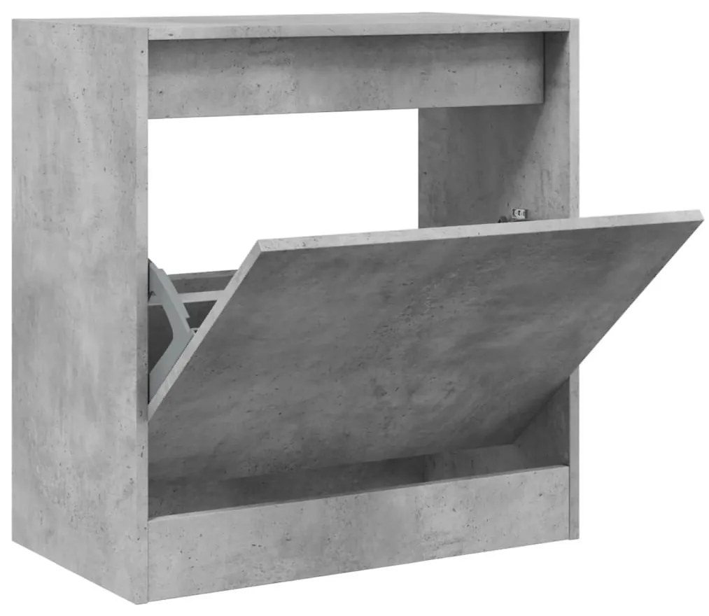 betonszürke szerelt fa cipőszekrény 60 x 34 x 63,5 cm