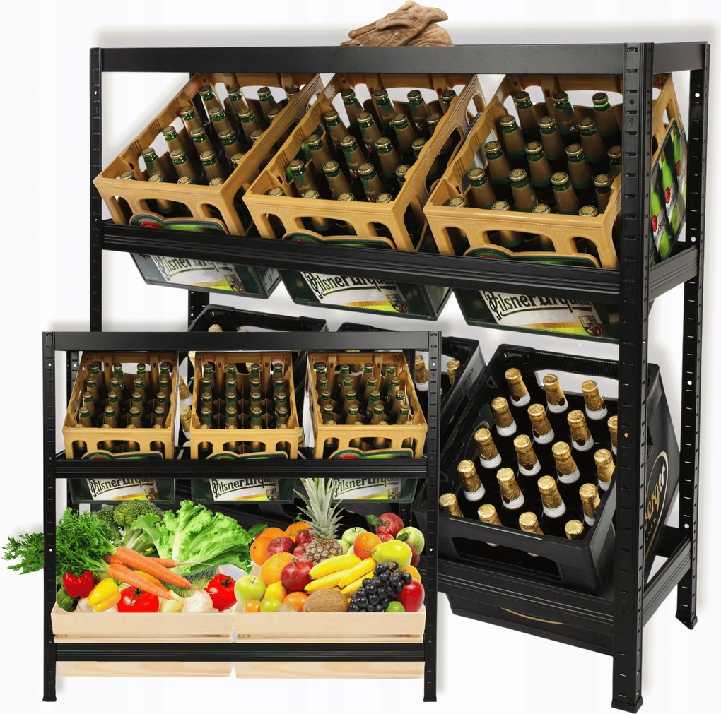 Fém italos doboz állvány 110cm Polc