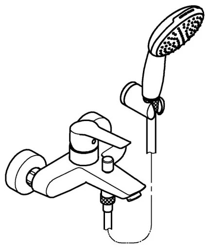 GROHE 25283002 - Kádcsaptelep tartozékokkal DN 15 fényes króm