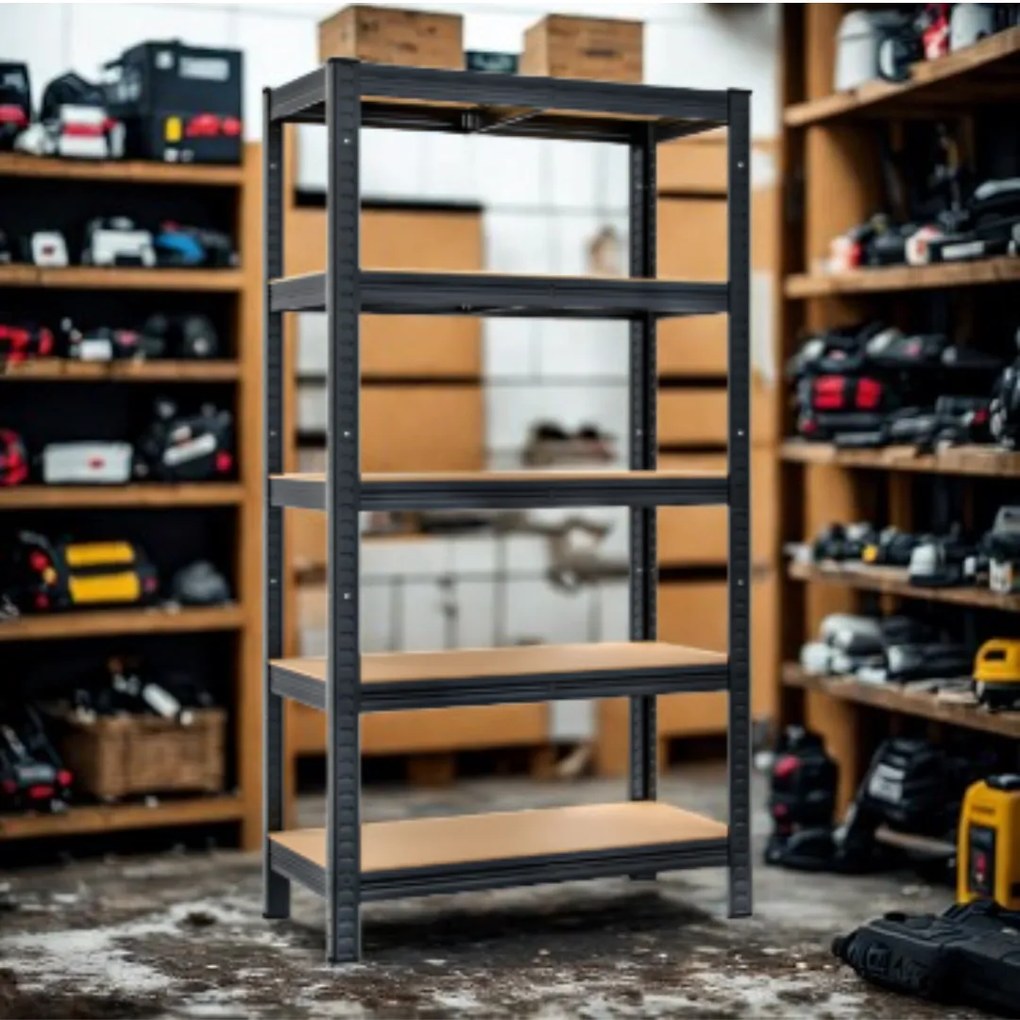 HEAVY nagy teherbírású polc, max 875kg, 90x40x180cm, fekete Jurhan