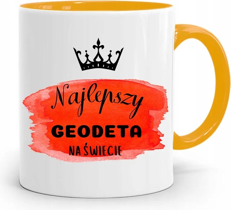 Sárga Geodéta Bögre A Világ Legjobb Geodétája fényképes nyomtatással