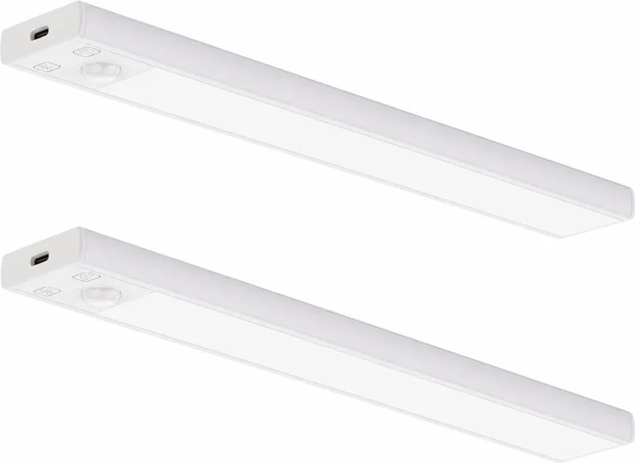 2 darabos szett: VIRO LED újratölthető szenzoros bútorvilágítás, 1,2 W / 800 mAh, 30 cm, CCT, fehér