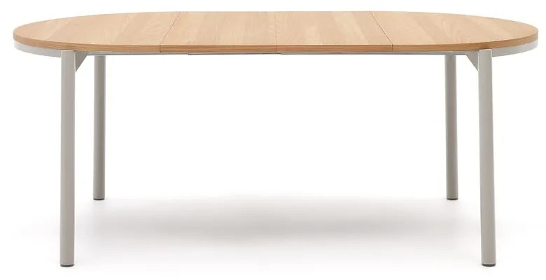 Kerek bővíthető étkezőasztal tölgyfa dekorral ø 120 cm Montuiri – Kave Home