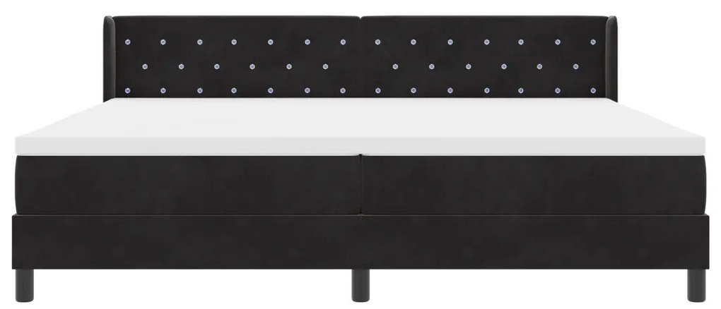 Boxspring Ágy Matrac Káprázatos Fekete 200x200 cm