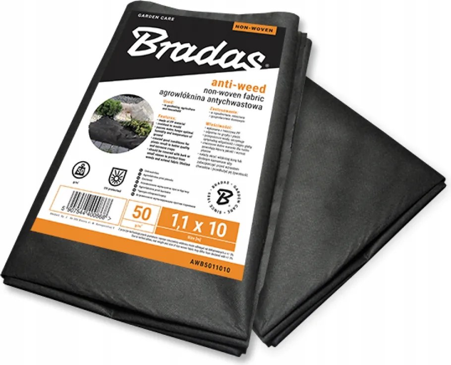 Agrotextília mulcsozás (gyomok ellen) fekete 110 x 1000 cm 50 g/m²