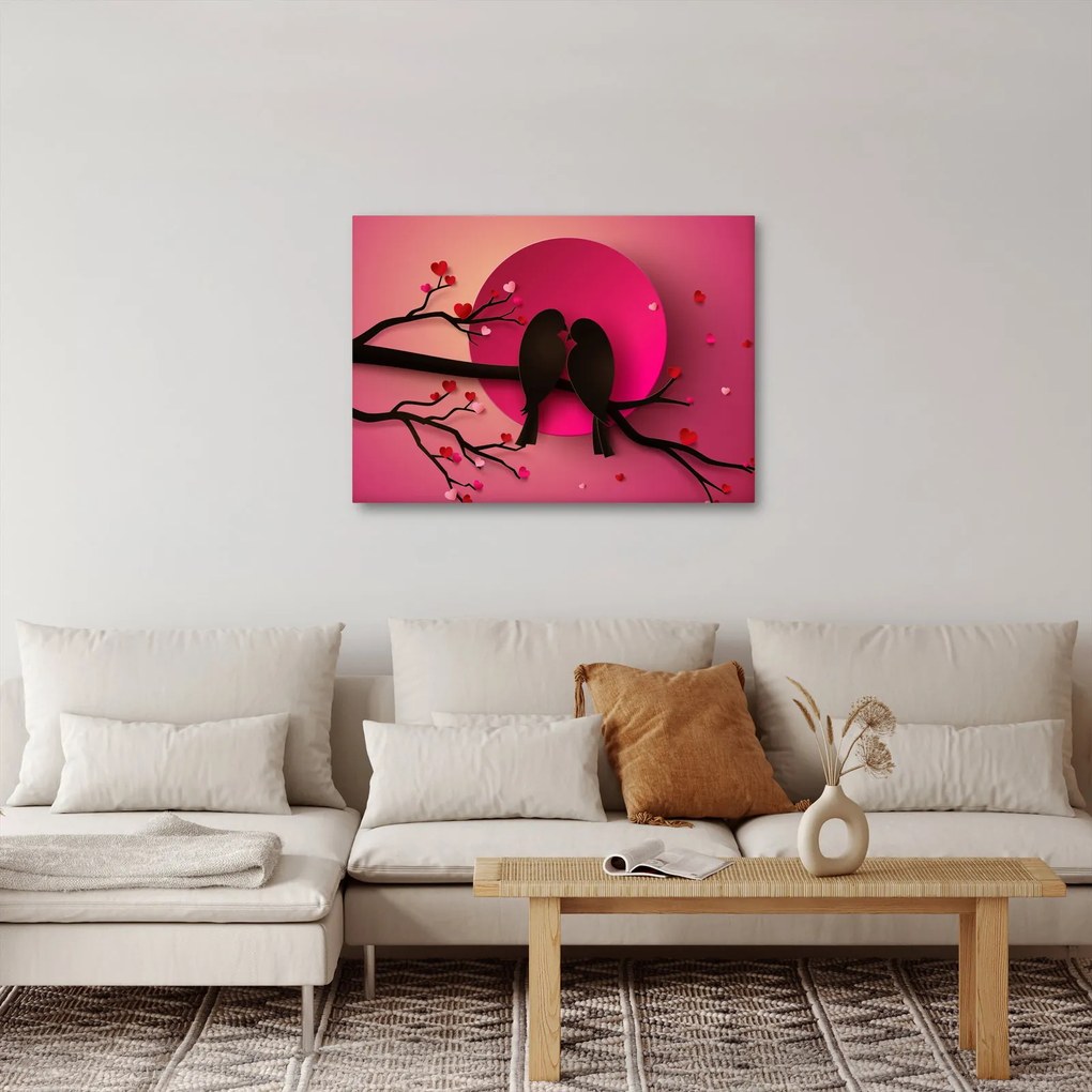 Kép - Szerelmes madarak (70x50 cm)