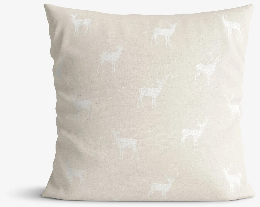 Goldea karácsonyi párnahuzat natura - szarvasok természetes talajon 45 x 45 cm