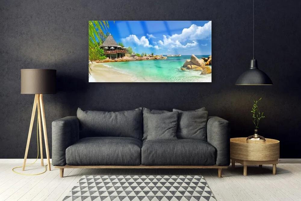 Üvegfotó Strand, tenger, táj 125x50 cm
