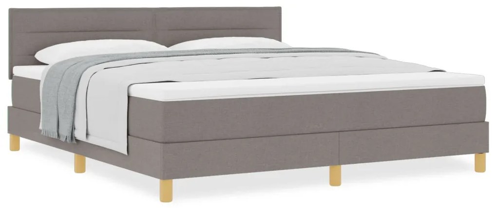 Box Spring Ágy Matraccal Taupe 180x200 cm Szövet
