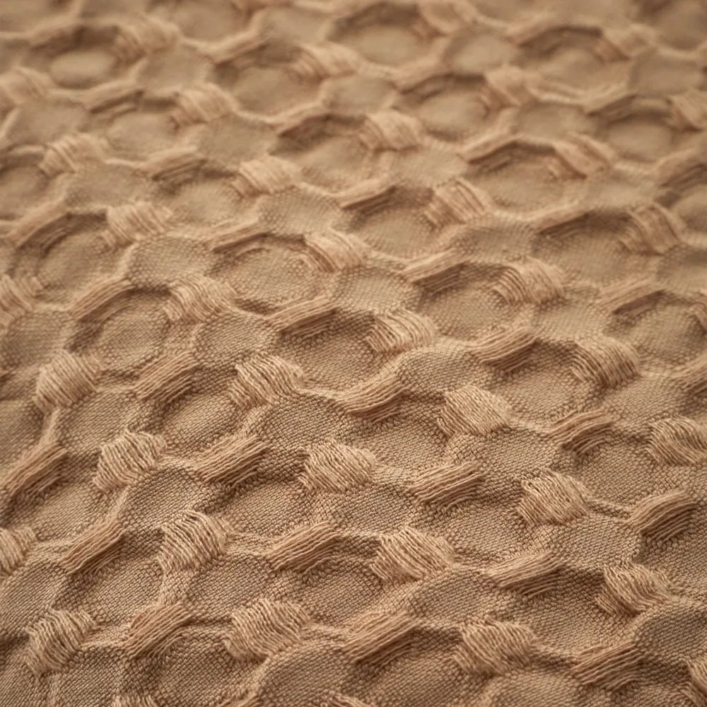 Barna kétszemélyes hosszabbított ágyneműhuzat 230x220 cm Muscat Waffle – Pineapple Elephant