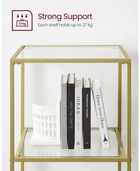 GLASY arany könyvszekrény