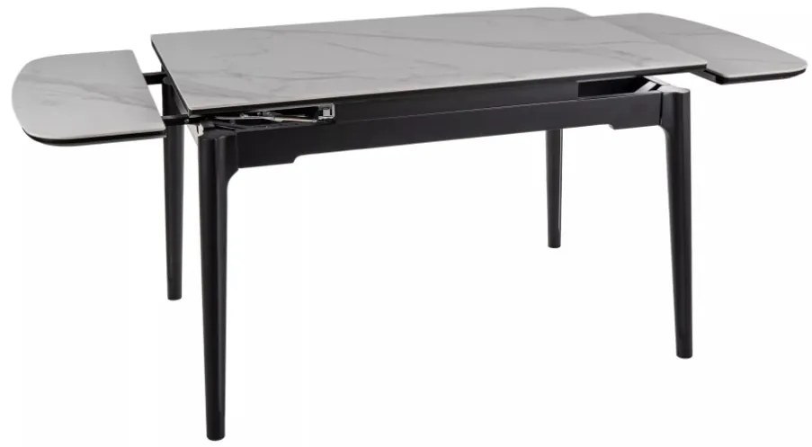 Sento bővíthető étkezőasztal fehér/fekete 120-180cm