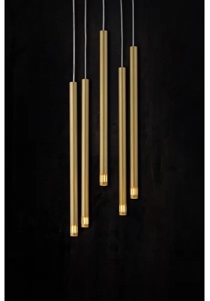 Csillár zsinóron STALACTITE LASER 5xG9/2,5W/230V arany