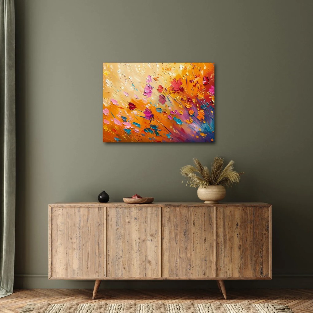 Kép - Színes virágok festése (70x50 cm)