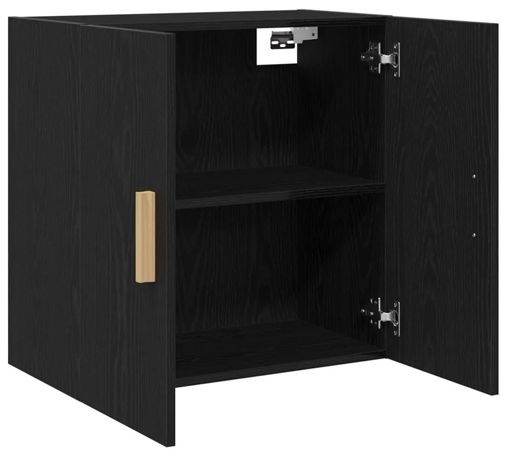 Fekete Áfonyás Fali Szekrény - 60x30x60 cm, Műszálas Fából Készült