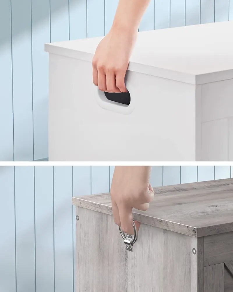 Tárolópad GRETA, 76x48x40 cm, fehér Vasagle