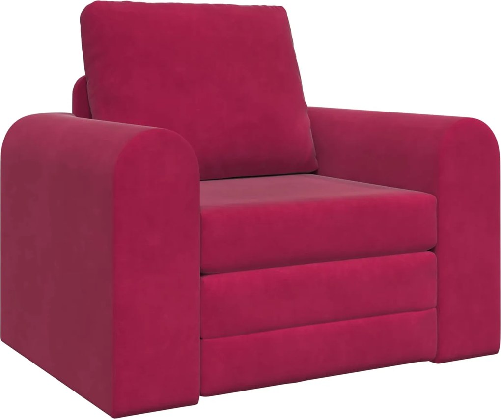 vidaXL Kanapéágy Bordó 98 x 71 x 83 cm Bársony