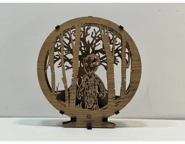 Li-Go 23613/DUB2 - LED fényerőszabályozható asztali dekoráció LED/12W/230V 20x22 cm tölgy