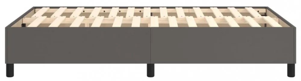 szürke műbőr ágykeret 120x200 cm
