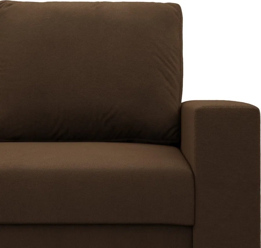 Zeus kanapé, szövet anyag, hab töltet, egyenes kartámasz, barna