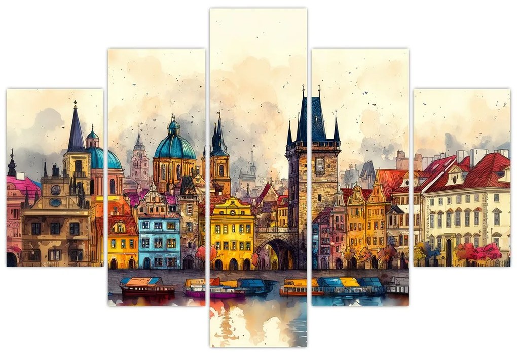 Kép - Ősz a festett városban (150x105 cm)