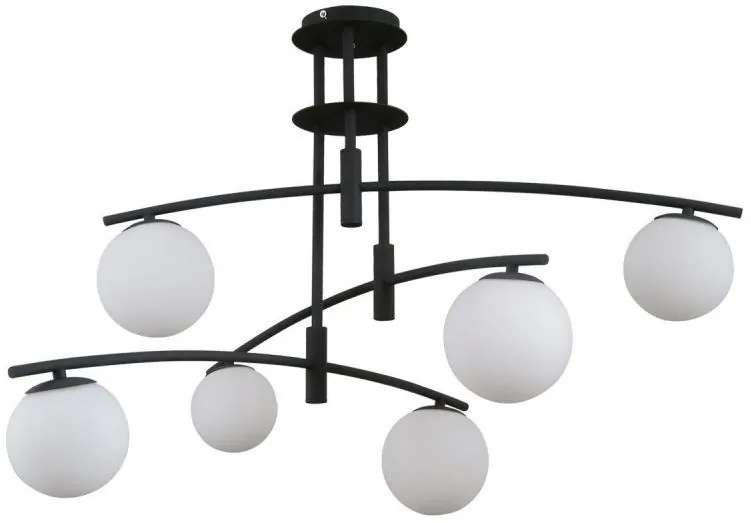 ITALUX PND-31322-6A-SB SENAI Többágú Függesztett Lámpa Fehér, Fekete G9 IP20