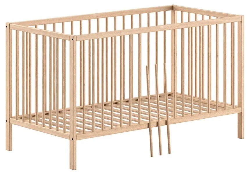 Natúr színű borovi fenyő babaágy 70x140 cm DINO – Vipack