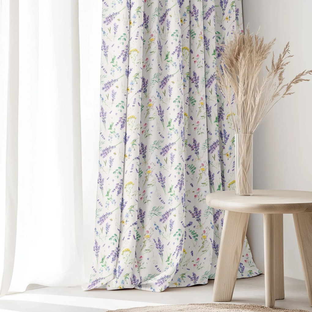 Goldea valencia dekorfüggöny - levendulás kert 180x135 cm