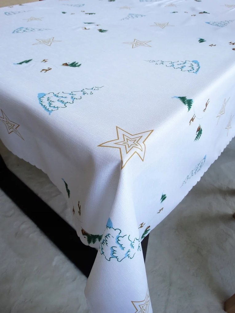 Mg Abrosz Fehér Karácsonyfa Minta 160x230 Karácsonyi foltálló