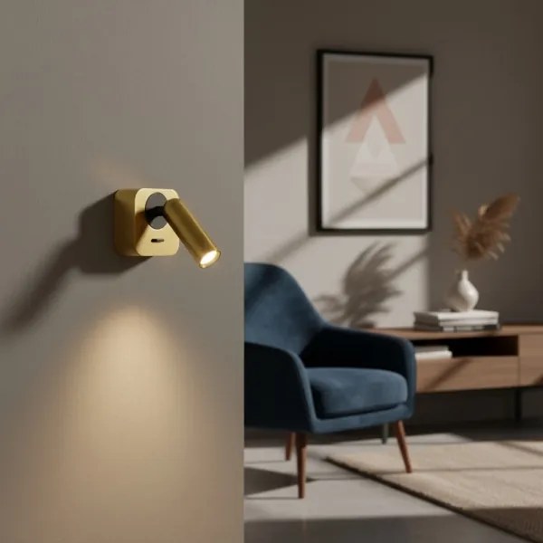 Ideal Lux - LED Fali spotlámpa BEAN LED/3W/230V CRI 90 arany