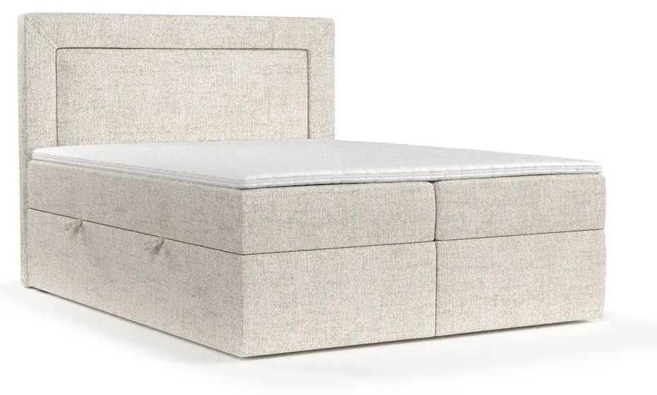 Krémszínű ágyneműtartós boxspring ágy 160x200 cm Imagine – Maison de Rêve