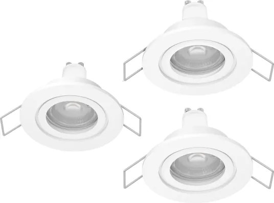 Eglo 902235 -SZETT 3xLED fürdőszobai beépíthető mennyezeti lámpa BARRANCO 1xGU10/4,5W/230V IP44 fehér