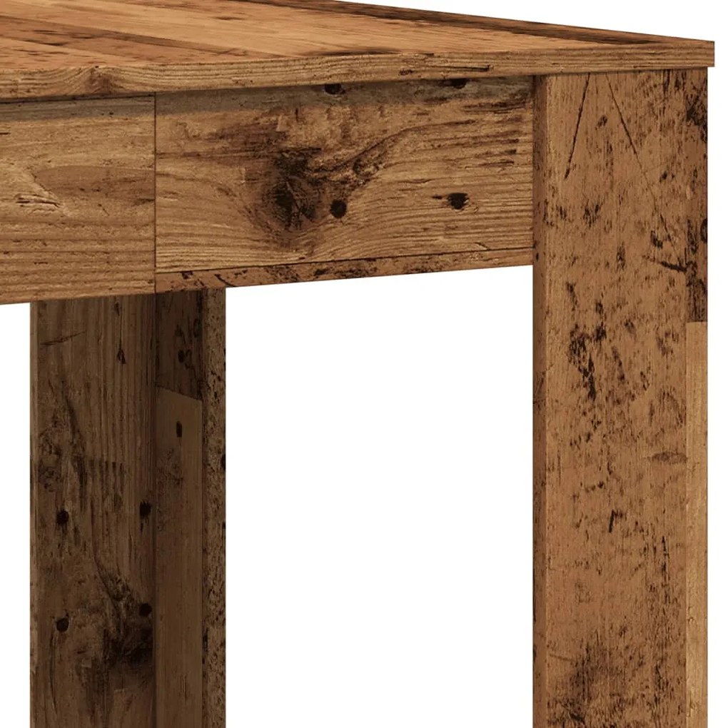 antik fa színű szerelt fa étkezőasztal 140 x 74,5 x 76 cm