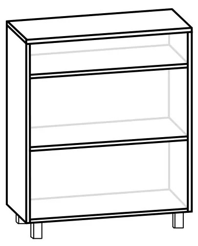 ERNA komód, 80x98x35, kraft tölgy