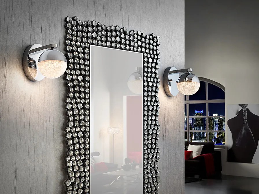 SCHULLER 793168 SPHERE Króm Színű Fali Lámpa LED 5W IP20