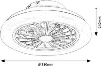 RÁBLAUX 71348 DALFON Ventilátoros lámpa Fehér IP20