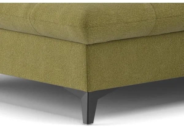 MARANO balos sarokkanapé, kihúzható, olívazöld