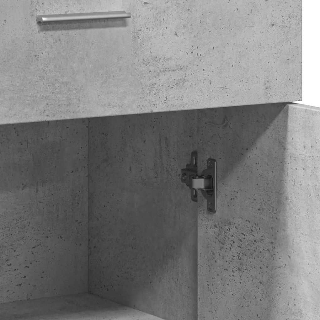 2 db betonszürke szerelt fa tálalószekrény 60 x 30 x 84 cm